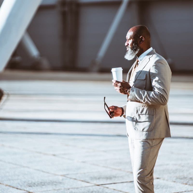 Black Businessman, Tensile Structure